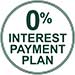 Zero interest payments icon